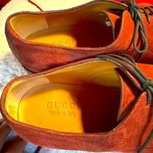 Gucci | Shoes | Gucci Suede Burgundy Lace Up | Poshmark display picture 2